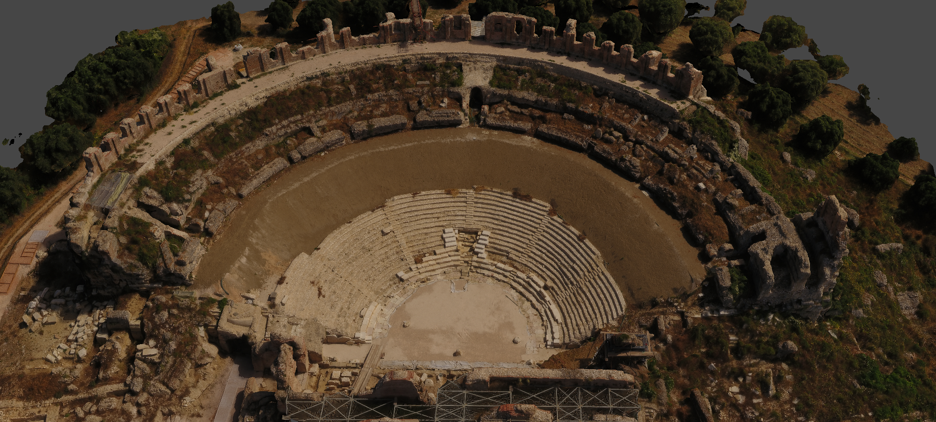 Topo-Drone_Archaeology-Great Theatre of Nikopolis – Preveza